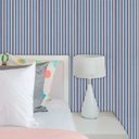 Ver imagem 1 de Papel de Parede Auto Adesivo Lavável Listrado 0080 Azul Fino