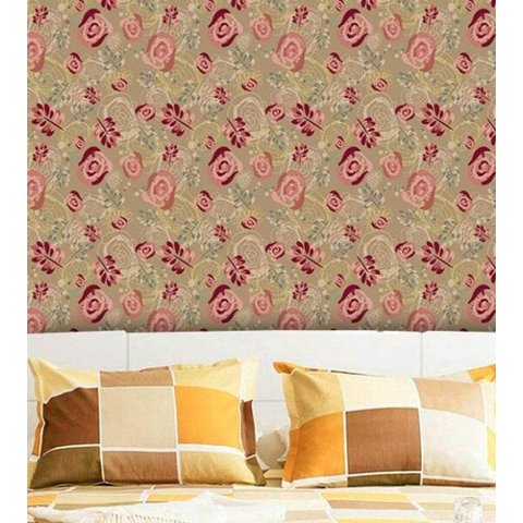 Papel de Parede Adesivo Lavável f0133 Floral Folhas Moderno