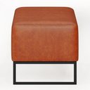 Ver imagem 7 de Puff Decorativo Para Sala de Estar Cléo W01 Base de Ferro 90 cm Couríssimo Camel - Lyam Decor