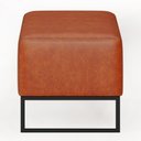 Ver imagem 7 de Puff Decorativo para Sala de Estar Cléo W01 Base de Ferro 90 cm Couríssimo Camel - Lyam Decor