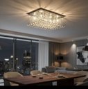 Ver imagem 2 de Lustre de Cristal Legítimo 60x30 Cm para Sala, Quarto - Transparente