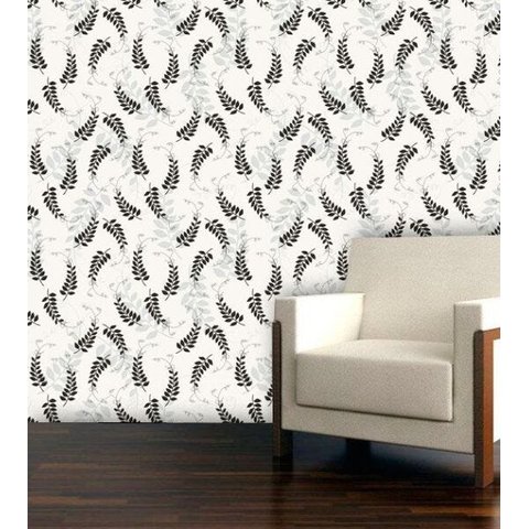 Papel de Parede Adesivo Lavável f0005 Floral Samambaia