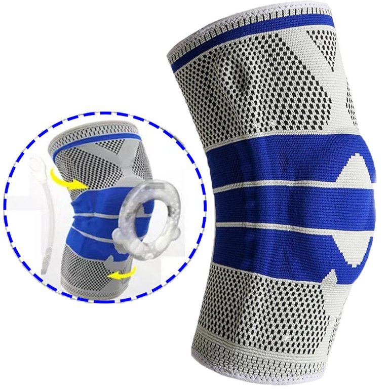 Joelheira Ortopedica Gel Silicone Compressao Muscular Tensao Joelho Suporte Patela Atletismo