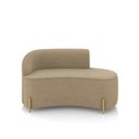 Ver imagem 5 de Sofá 2 Lugares Orgânico 140cm Pé Dourado Morgan Suede Marrom R D03 - D’Rossi