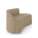 Ver imagem 6 de Sofá 2 Lugares Orgânico 140cm Pé Dourado Morgan Suede Marrom R D03 - D’Rossi