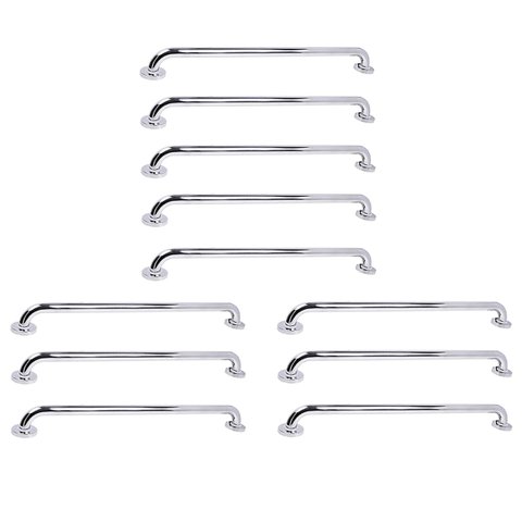 Barra de Apoio 70cm Inox Kit 11 Unidades Banheiro Box Idoso Gestante Criança Corrimao Varanda Suport