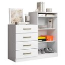 Ver imagem 3 de Cômoda Londres 2 Portas e 4 Gavetas Branco - Aramóveis
