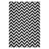 Tapete para Sala Geometrico Chevron Preto Com Cru - 200x132 Comercial Textil 32480 - 2