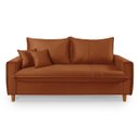 Ver imagem 4 de Sofa Living com Bau Multiuso 3 Lugares Suede Pes em Madeira: Terracota