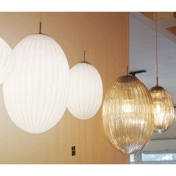 Pendente MELÃO branco 1xbulbo Mart 6583 - 2