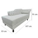 Ver imagem 7 de Recamier Decorativo Divã Styllus Lado Esquerdo Linho Bege