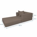 Ver imagem 5 de Poltrona Cama Modular Mold Boucle Reclinável Marrom com Almofada Loja Sheep