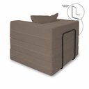 Ver imagem 3 de Poltrona Cama Modular Mold Boucle Reclinável Marrom com Almofada Loja Sheep