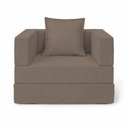 Ver imagem 2 de Poltrona Cama Modular Mold Boucle Reclinável Marrom com Almofada Loja Sheep