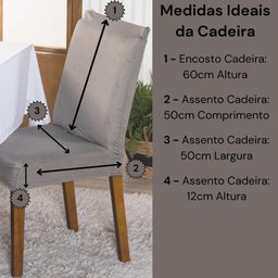 Kit Capas de Cadeira Jantar Lisa Ajustável com Elástico 06 Pçs - Protetora para Cinza - 5