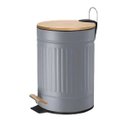 Ver imagem 2 de Lixeira com Pedal 5l Fluted Cinza Jolitex