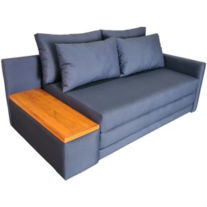 Sofá Cama | Tampo Lateral Esquerdo | Tecido Impermeável | 2 Lugares | Medida 180cm | Azul Marinho