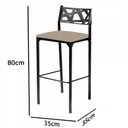 Ver imagem 4 de Kit 3 Banquetas Luiza Suede Bege