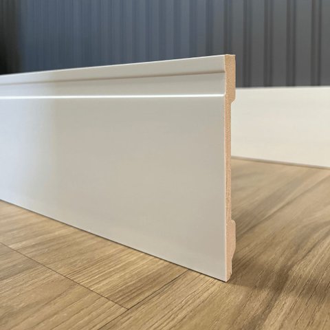 Rodape Poliestireno Frisado Branco 15cm X 1,5cm Br 2,40m - Frisado 15 Cm
