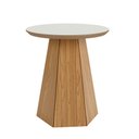 Ver imagem 2 de Mesa De Canto Lateral Pé Hexagonal TB606 Off White Freijó Dalla Costa