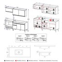 Ver imagem 4 de Cozinha Modulada Compacta para Forno/Cooktop com Pia 190cm Florença Multimóveis MCR2450 Branco/