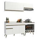 Ver imagem 2 de Cozinha Modulada Compacta para Forno/Cooktop com Pia 190cm Florença Multimóveis MCR2450 Branco/