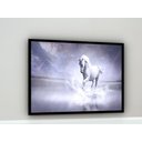 Ver imagem 2 de Quadro Decorativo Cavalo Branco Lago - 70x50cm:moldura Branca