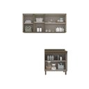 Ver imagem 6 de Lavanderia Modulada Lora 6 Portas 4 Prateleiras MDF 160cm Amadeirado Casa 812