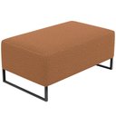 Ver imagem 3 de Kit 02 Puffs Decorativo Sala De Estar Cléo 90cm Base De Ferro Preto W01 Bouclê Terracota - Lyam