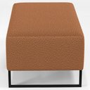 Ver imagem 7 de Kit 02 Puffs Decorativo Sala De Estar Cléo 90cm Base De Ferro Preto W01 Bouclê Terracota - Lyam