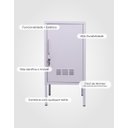 Ver imagem 2 de Armário de Aço Decorativo Multiuso C/ Chave Cinza