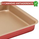 Ver mais imagens de Jogo de Assadeiras Forma Retangular 03 Peças Antiaderentes + Luva Térmica + Pincel de Silicone Verme