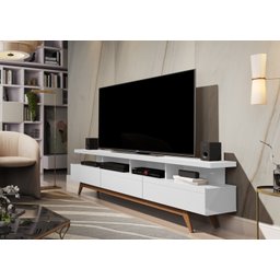 RACK VIVARE PARA SALA TV ATE 72 VIVARE WOOD 1.8:BRANCO - 2