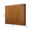 Ver imagem 2 de Dormitorio Casal Ripado 2PÇS 6 Portas Verona - Arbo Design