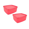 Tupperware Kit com 3 Potes Freezer Jeitosinho 400 Ml Cor Coral Tupperware Kit com 3 Potes Freezer Je - 3