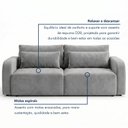 Ver imagem 6 de Sofá Cama 3 Lugares Retrátil e Reclinável 216cm Montreal