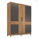 Ver imagem 2 de Guarda-roupa Mauá Casal 159m 6 Portas - Amendola Touch/ Grafito Demóbile