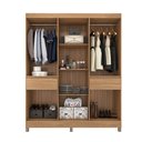 Ver imagem 3 de Guarda-roupa Mauá Casal 159m 6 Portas - Amendola Touch/ Grafito Demóbile