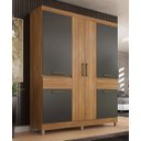 Ver imagem 1 de Guarda-roupa Mauá Casal 159m 6 Portas - Amendola Touch/ Grafito Demóbile