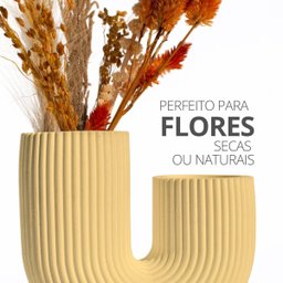 Vaso Decorativo Duplo Joana Artesanal 15cm em Cimento Artesanal - Amarelo - 4
