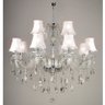 Lustre de Cristal 12 Braços com Cúpula Maria Thereza Transparente Arquitetizze - 1