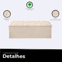 Ver imagem 3 de Recamier Bau Estofado Casal Queen Padrão Anita 160 Cm Veludo