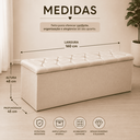 Ver imagem 2 de Recamier Bau Estofado Casal Queen Padrão Anita 160 cm Veludo