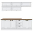 Ver imagem 1 de Cozinha Modulada 11 Pecas 240cm Ce381 Americana Branco Nature Henn