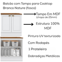 Ver imagem 7 de Cozinha Modulada 11 Pecas 240cm Ce381 Americana Branco Nature Henn