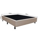 Ver imagem 4 de Base Box para Cama Casal 138x188cm Liz S05 Sintético Bege - Mpozenato