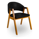 Ver imagem 6 de Poltrona Cadeira Estofada Sala Recepção Escritório Kiora:Preto/Liso