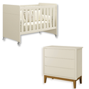 Ver imagem 1 de Quarto de Bebê Berço Evolution + Cômoda 3 Gavetas Classic Areia Madeira