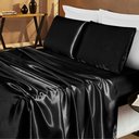 Ver imagem 3 de Jogo de Cama Lençol Cetim Casal Romantic 04 Peças - Preto