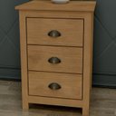 Ver imagem 2 de Mesa de Cabeceira 3 Gav Madeira Maciça 46 Cm 9130 Freijo Milani Store